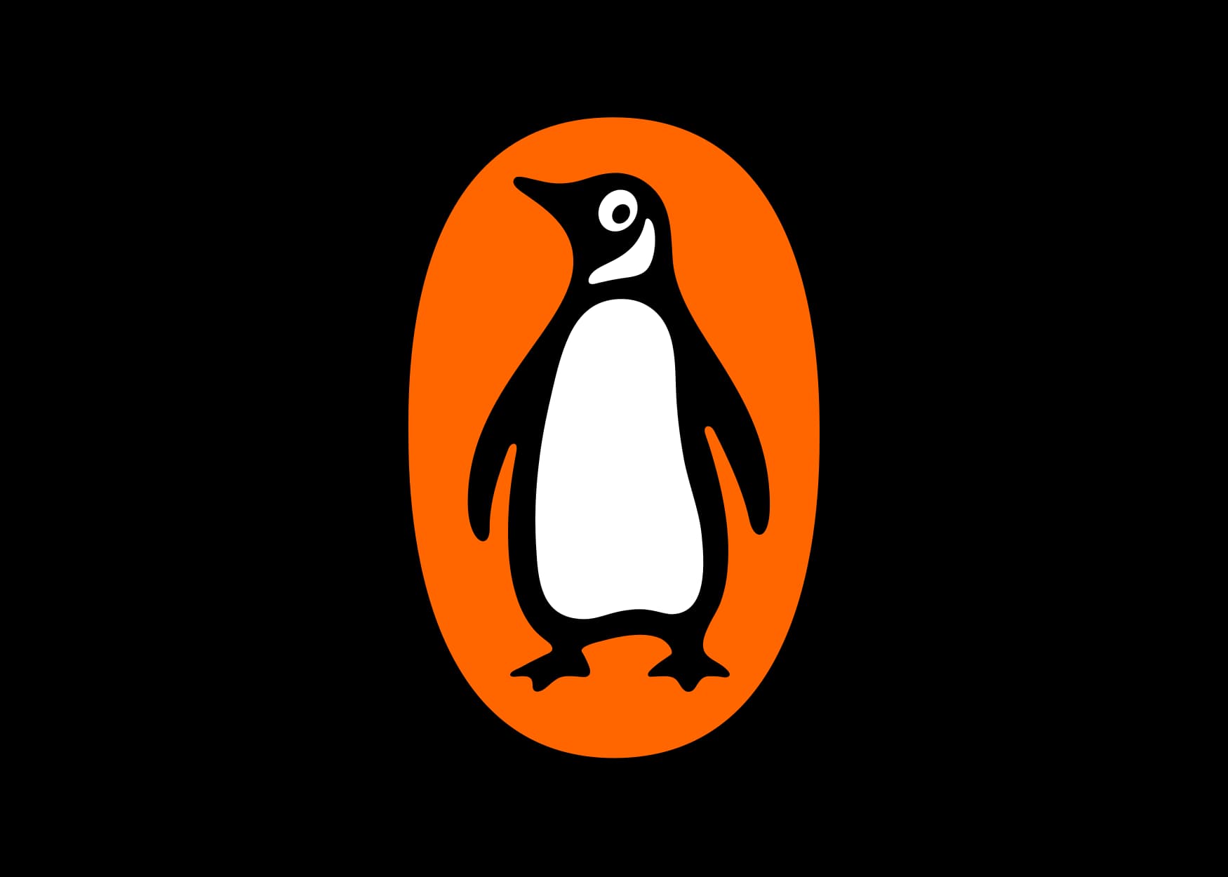 Penguin logo with a penguin graphic.